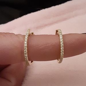 Diamond Hoop Earrings